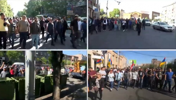«Դիմադրություն» շարժման անհնազանդության ակցիաները Երևանում (տեսանյութ)